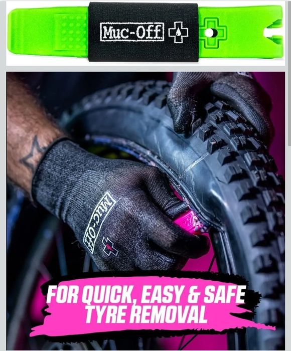 Muc-Off Rim Stix Tyre Levers, Łyżki do Opon Rowerowych, Zielona