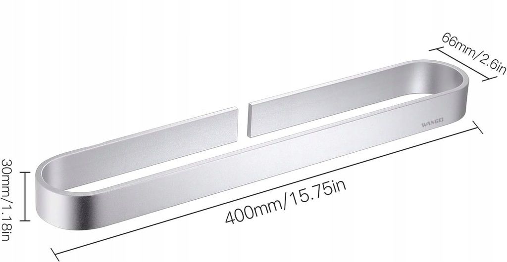 Wangel samoprzylepny uchwyt na ręczmik chromowany 40cm bez wiercenia