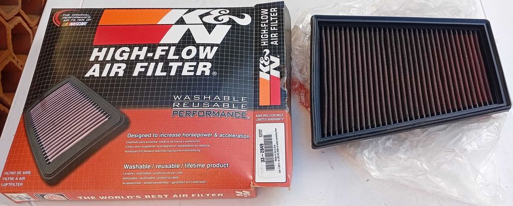 Filtro de ar K&N, para Renault, Nissan, Mercedes - cód. 33-2849