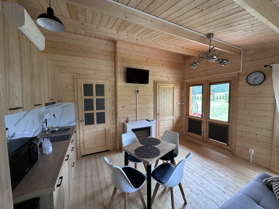 Domek z jacuzzi sauną dla 4 osób bez sąsiadów łowisko lubimy zwierzęta