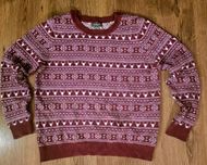 Sweter świąteczny burgundowy