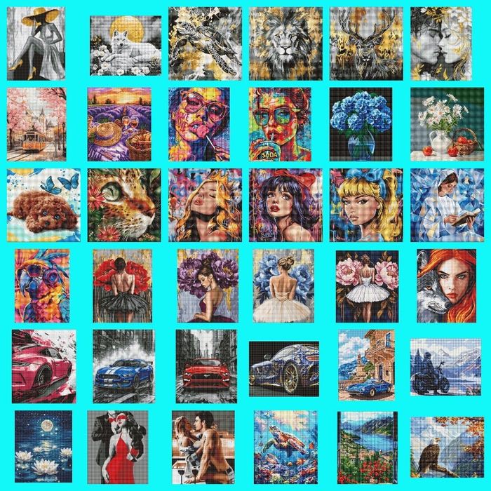 Алмазная живопись 30*40 см, 40*40 см. 40*50 см.