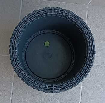 osłonka donica ze sztucznego rattanu średnia, nowa