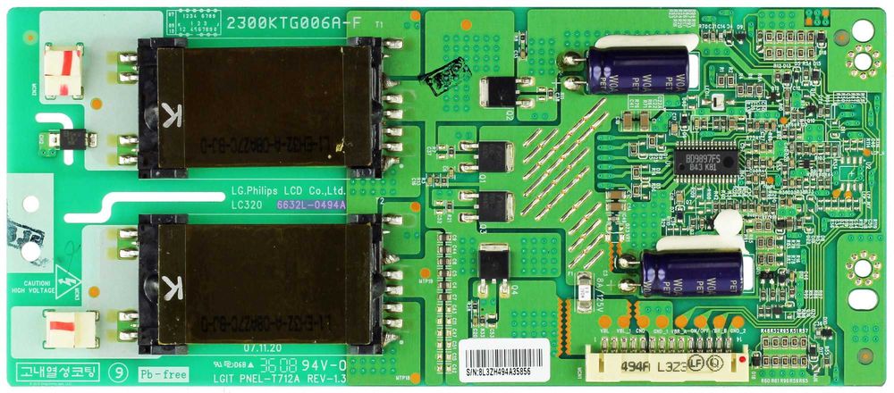 6632l-0494a placa de inverter tv lcd lg 32lg3000