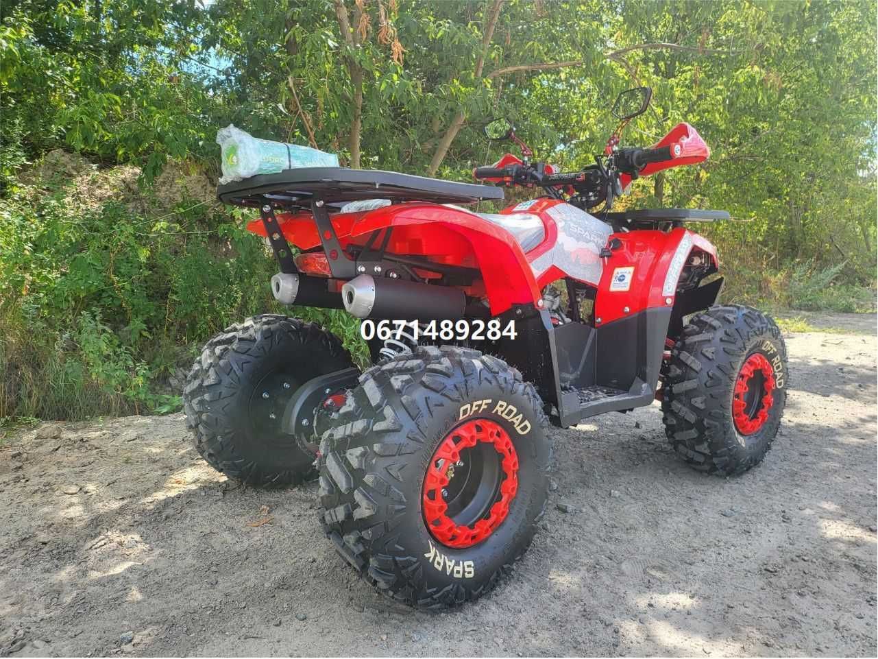Квадроцикл SP125-8 СПАРК доставка під двір Коляри сірий, оранж, білий