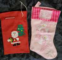 Новогодний, рождественский мешок, носок для подарков, декора.