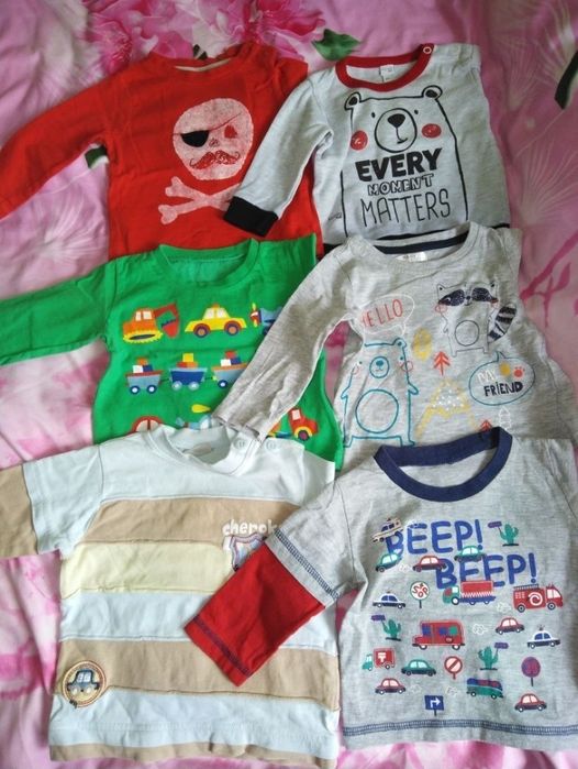 Bluzeczki długi rękaw 68