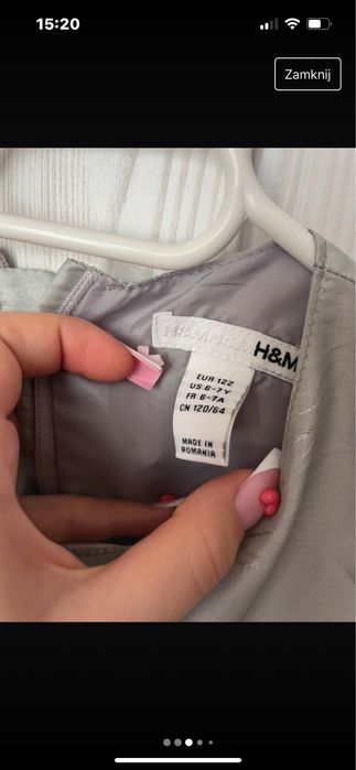 szara sukienka h&m