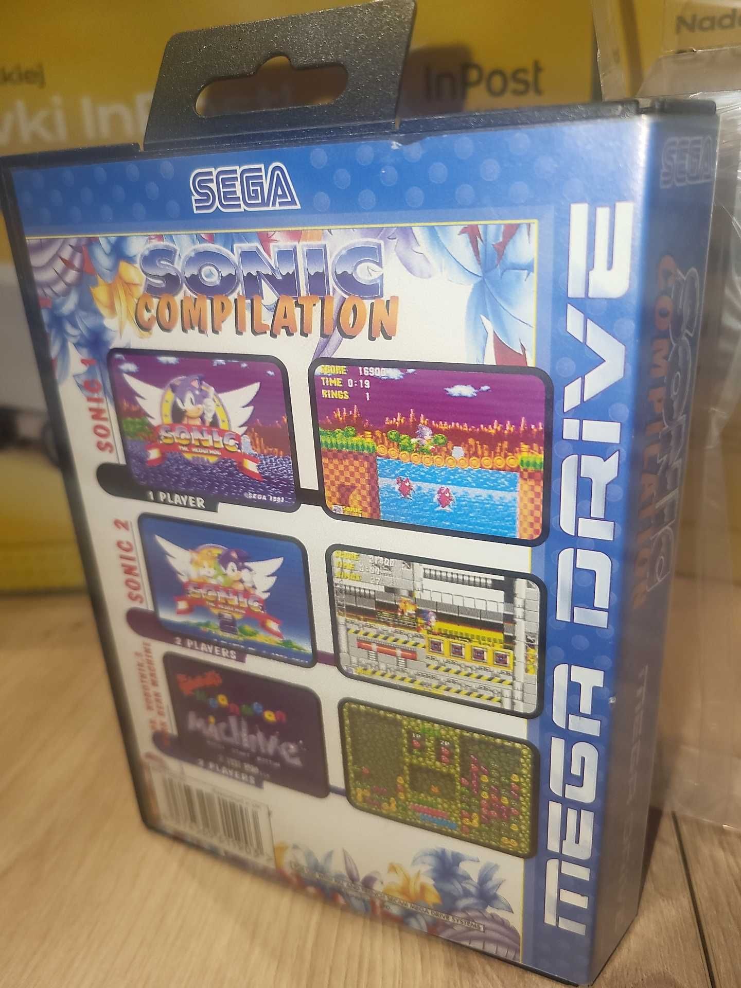 Gra Sonic Compilation - SEGA Mega Drive - BDB- stan Komplet +Protektor