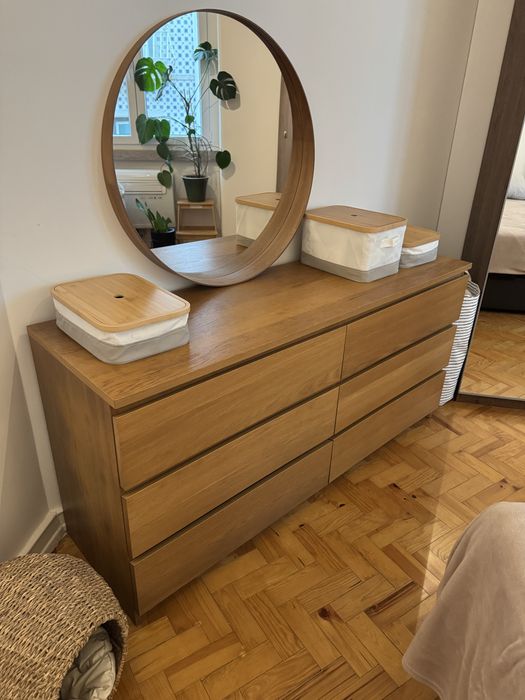 Cómoda IKEA MALM 6 Gavetas – Carvalho Claro