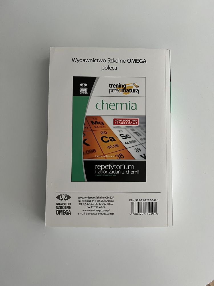 Doświadczenia chemiczne w zadaniach Omega Bieniek trening przed maturą