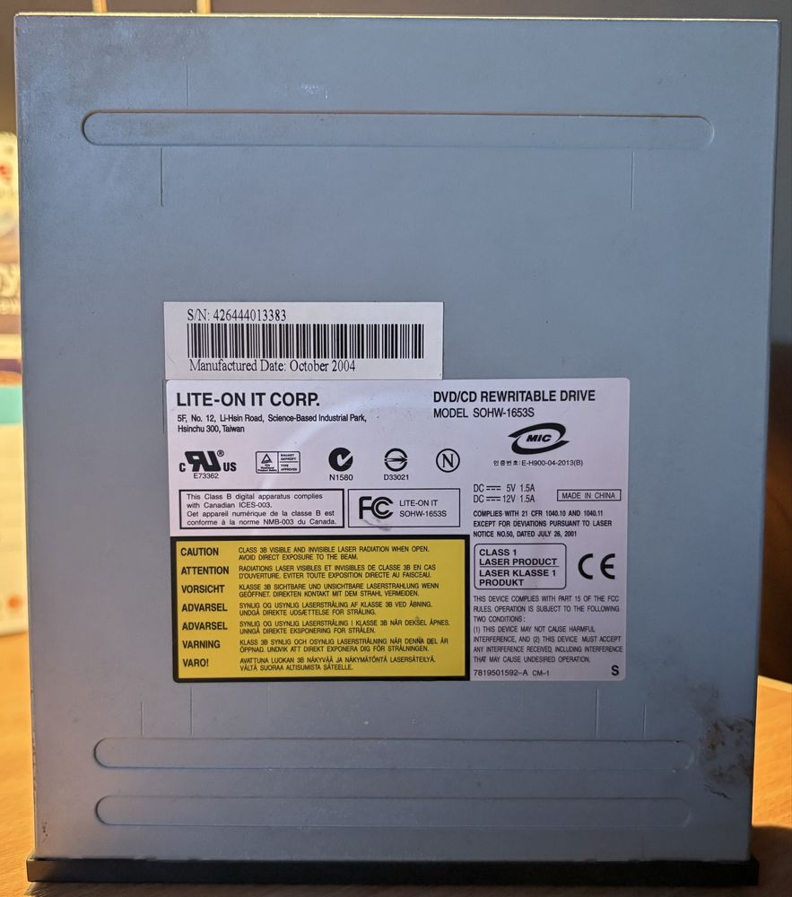 Nagrywarka/Napęd CD DVD R/RW Lite-On It Corp SOHW-1653S