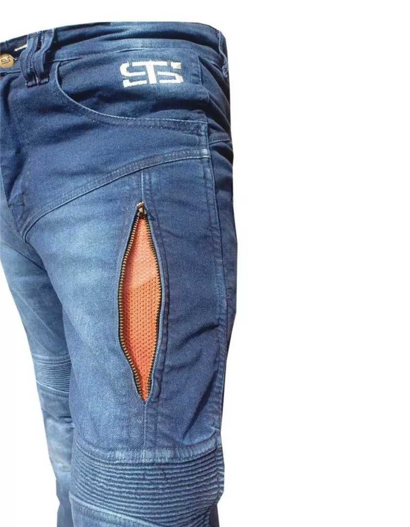 Calça jeans de mota com proteções nova