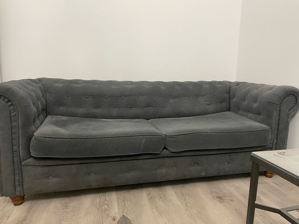 Sofa, kanapa w stylu chesterfield z funkcja spania