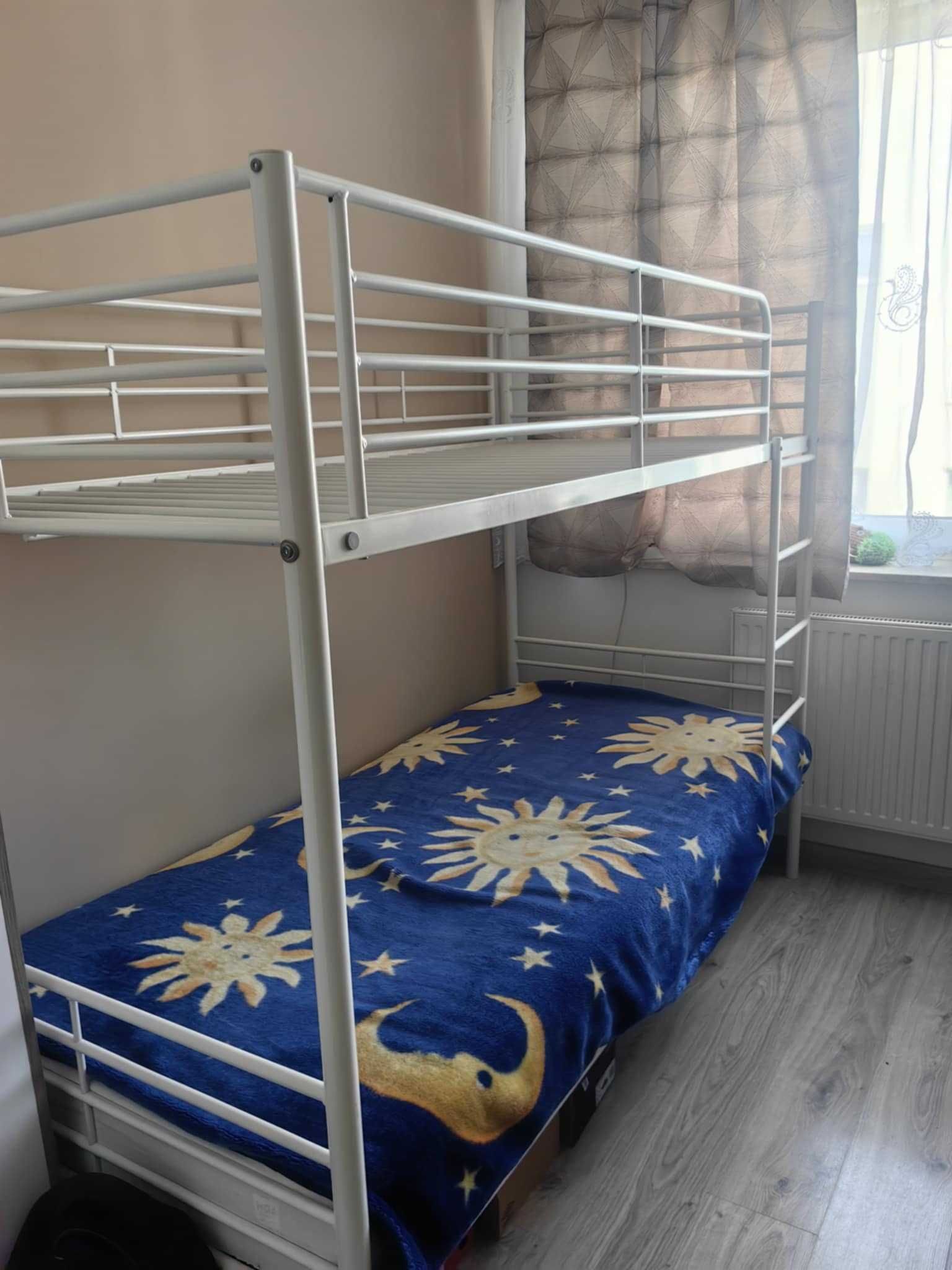 Łóżko piętrowe PLOVSTRUP 2x90x200 biały