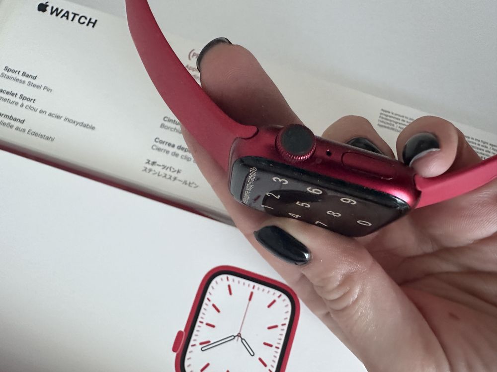 Смарт часы apple watch 7 41mm red годинник епл вотч