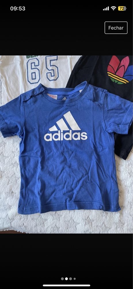 Conjunto t-shirts adidas e Benetton