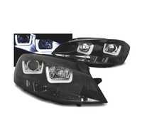 FAROIS FRONTAIS PARA VOLKSWAGEN VW GOLF 7 GTI LUZ DIURNA LEDS FUNDO PRETO