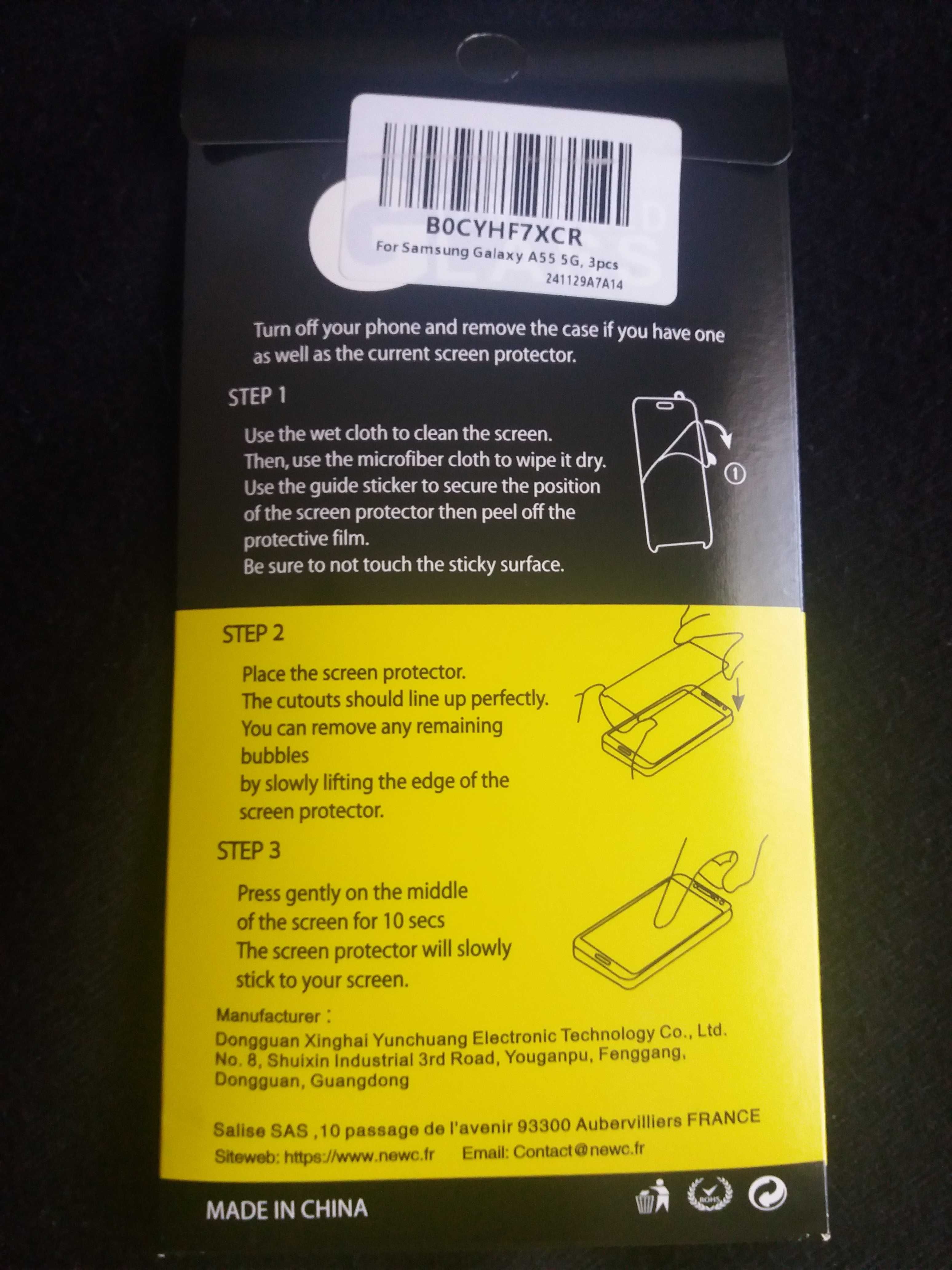 NOVO: Capa Samsung A55 5G + 3 Peliculas NEW´C