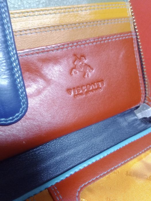 Гаманець жіночий шкіряний Visconti Iris Чорний/Мультиколор