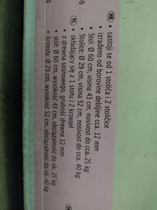 Zestaw Stolik i krzesła dla dzieci