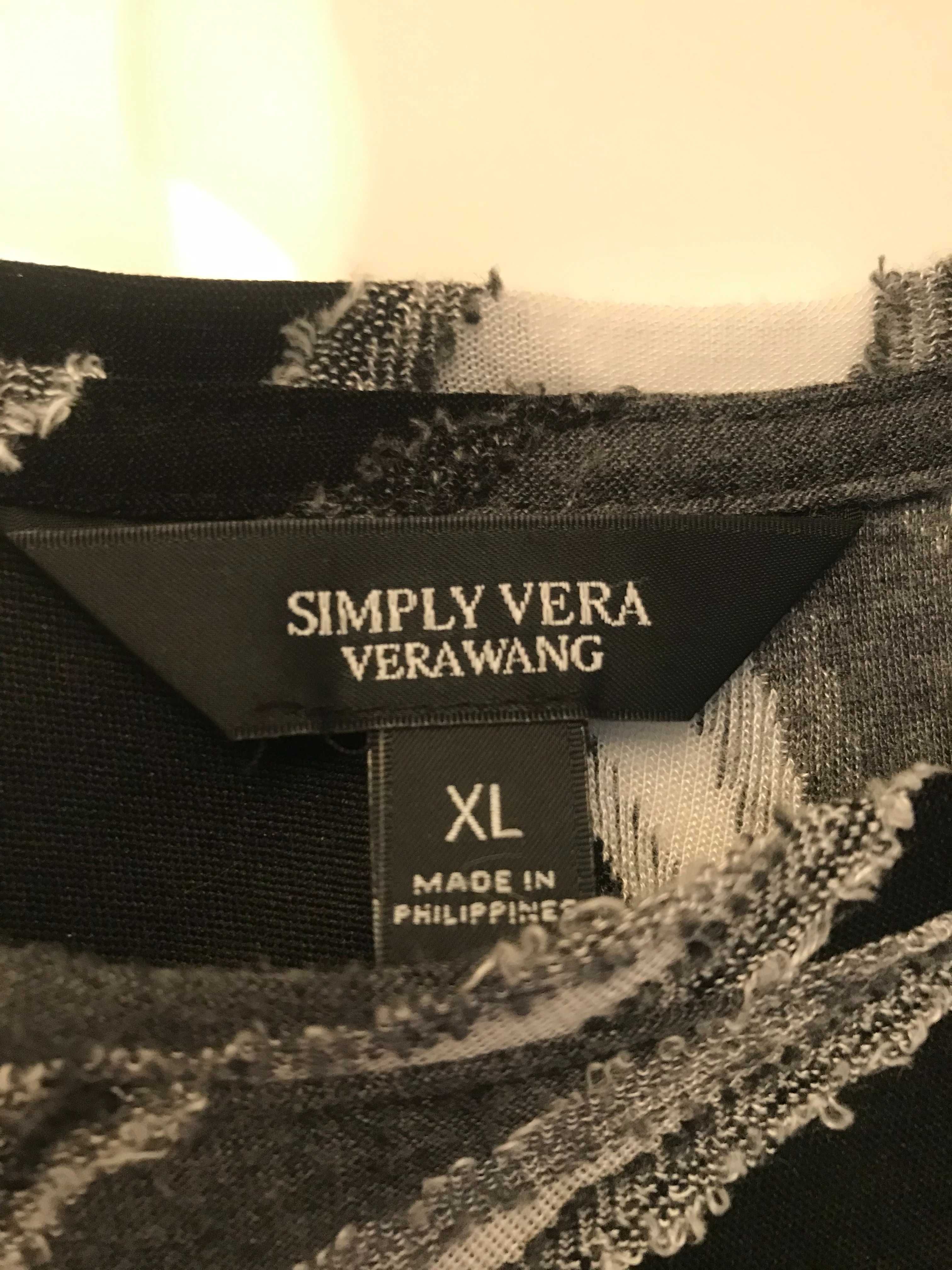 Damska koszulka simply Vera Wang asymetryczna bluzka patchwork