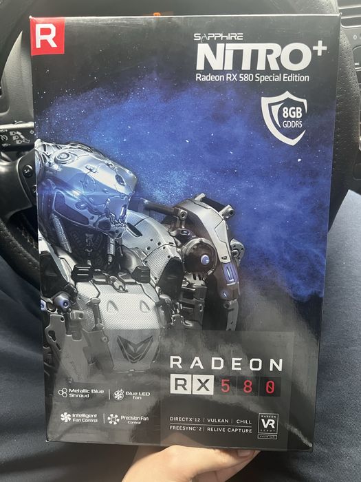 Видеокарта Sapphire RX580 Nitro+ 8GB идеальное состояние