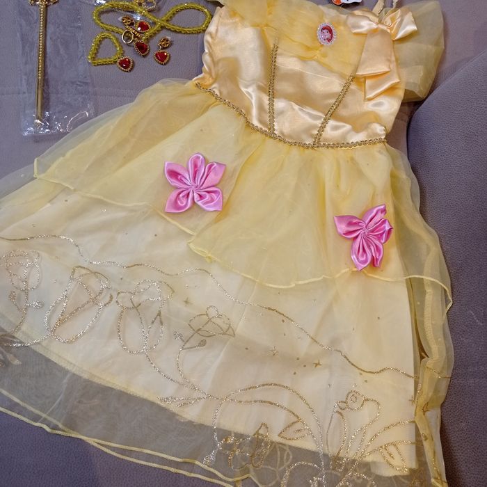 Sukienka strój karnawałowy przebranie księżniczka Bella r.110-116