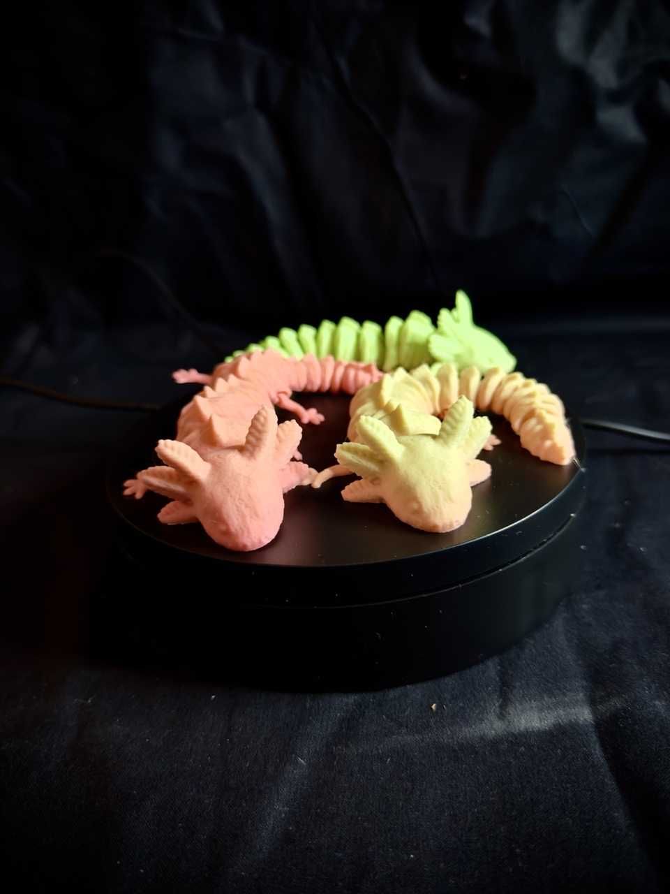 Axolotl, ambystoma, figurka flexi, ruchoma zabawka, RANDOMOWE KOLORY