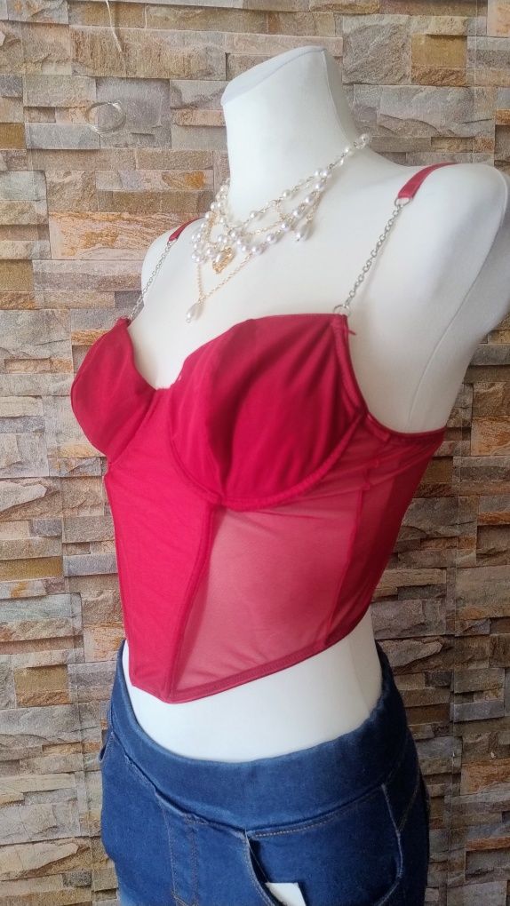 Top gorsetowy crop top 80B