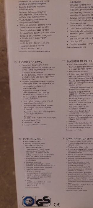 Ekspres ciśnieniowy Silvercrest 1470W