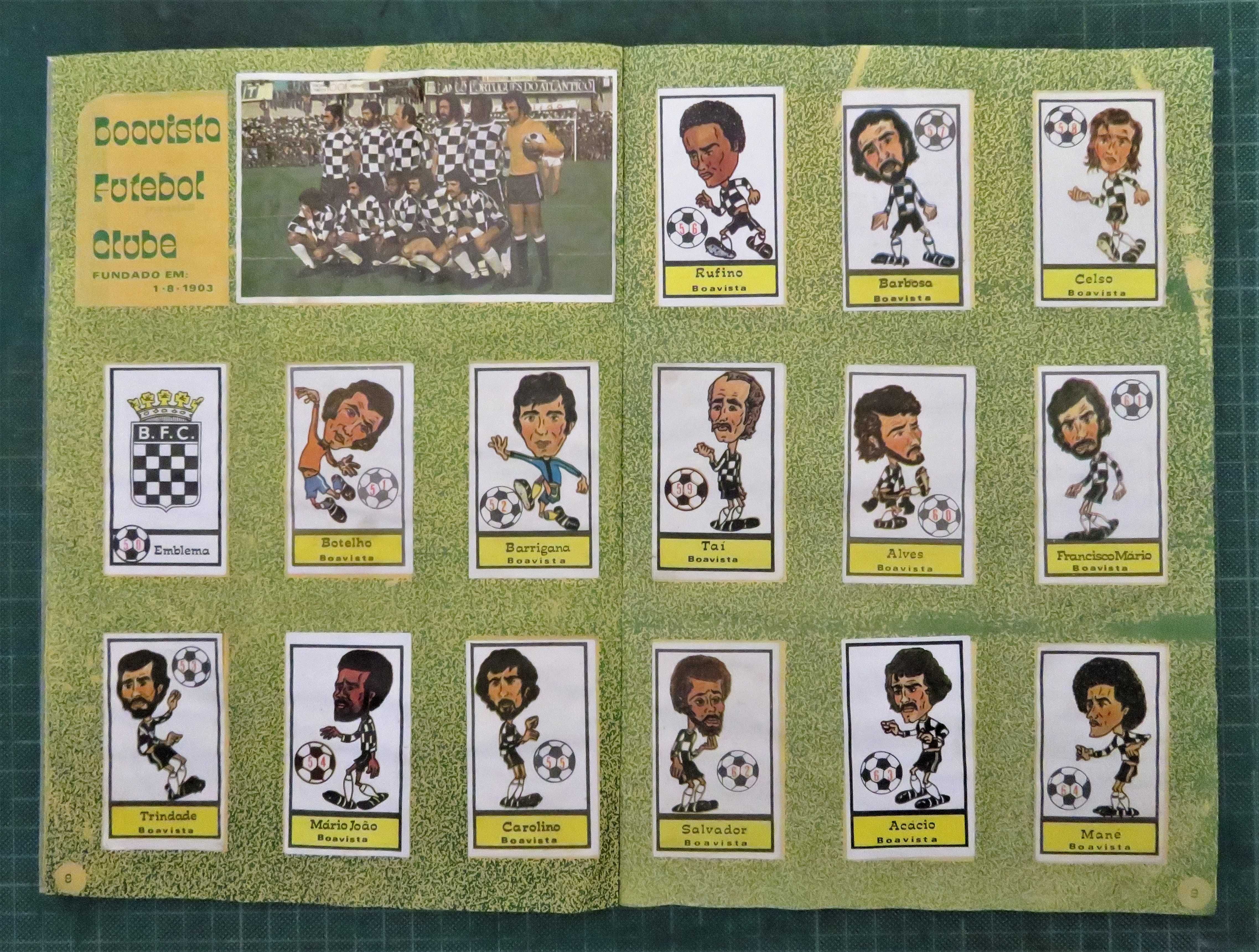 Caderneta CARICATURAS (cromos de Futebol) 1976/77