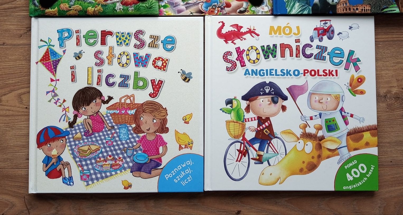2 książki Pierwsze słowa i liczby, mój słownik angielsko-polski