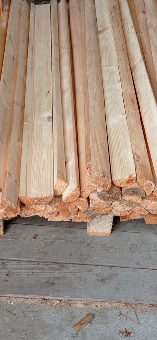 Wałki słupki drewniane. Pół wałki sosnowe