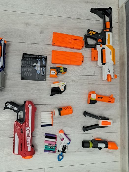 Wyrzutnia Nerf Modulus Recon MK II z dodatkami + Nerf Elite Magnus