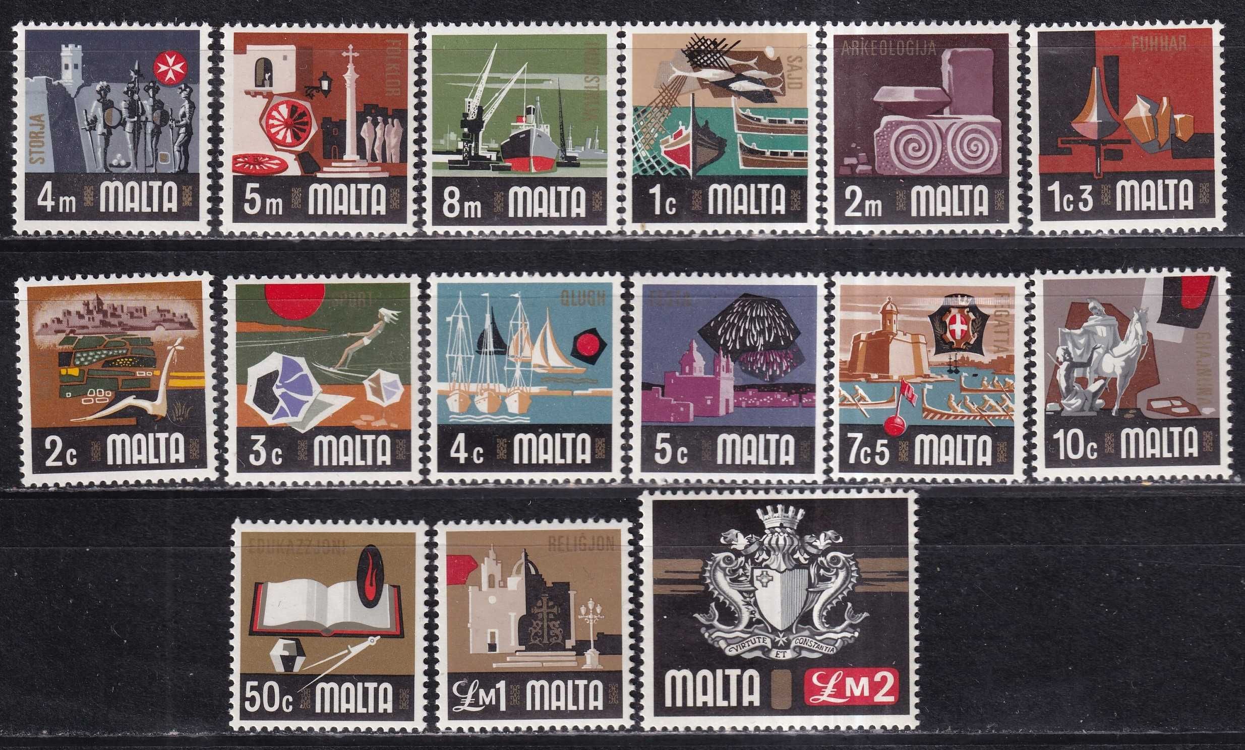 Malta 1973 Mi.457-471 cena 20,90 zł kat.23,50€