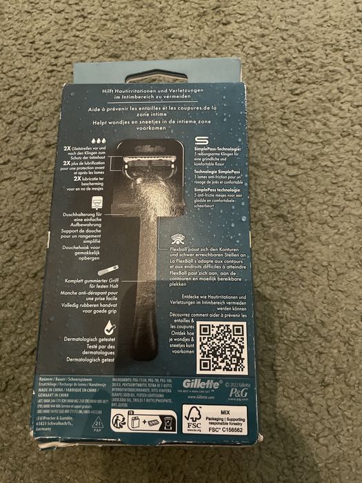 Gillette intimate rączka maszynka + 2 wkłady 3009
