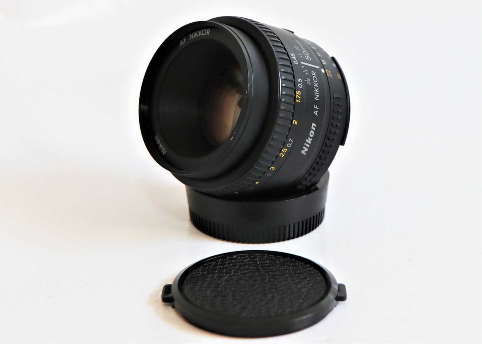 Lente Nikon AF 50mm f\1.8 D objetiva em excelente estado