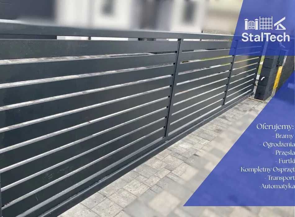Brama wjazdowa palisadowa przesuwna / dwuskrzydłowa P-80