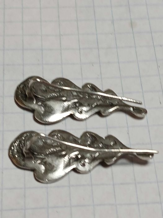 Серьги дубовый лист серебро