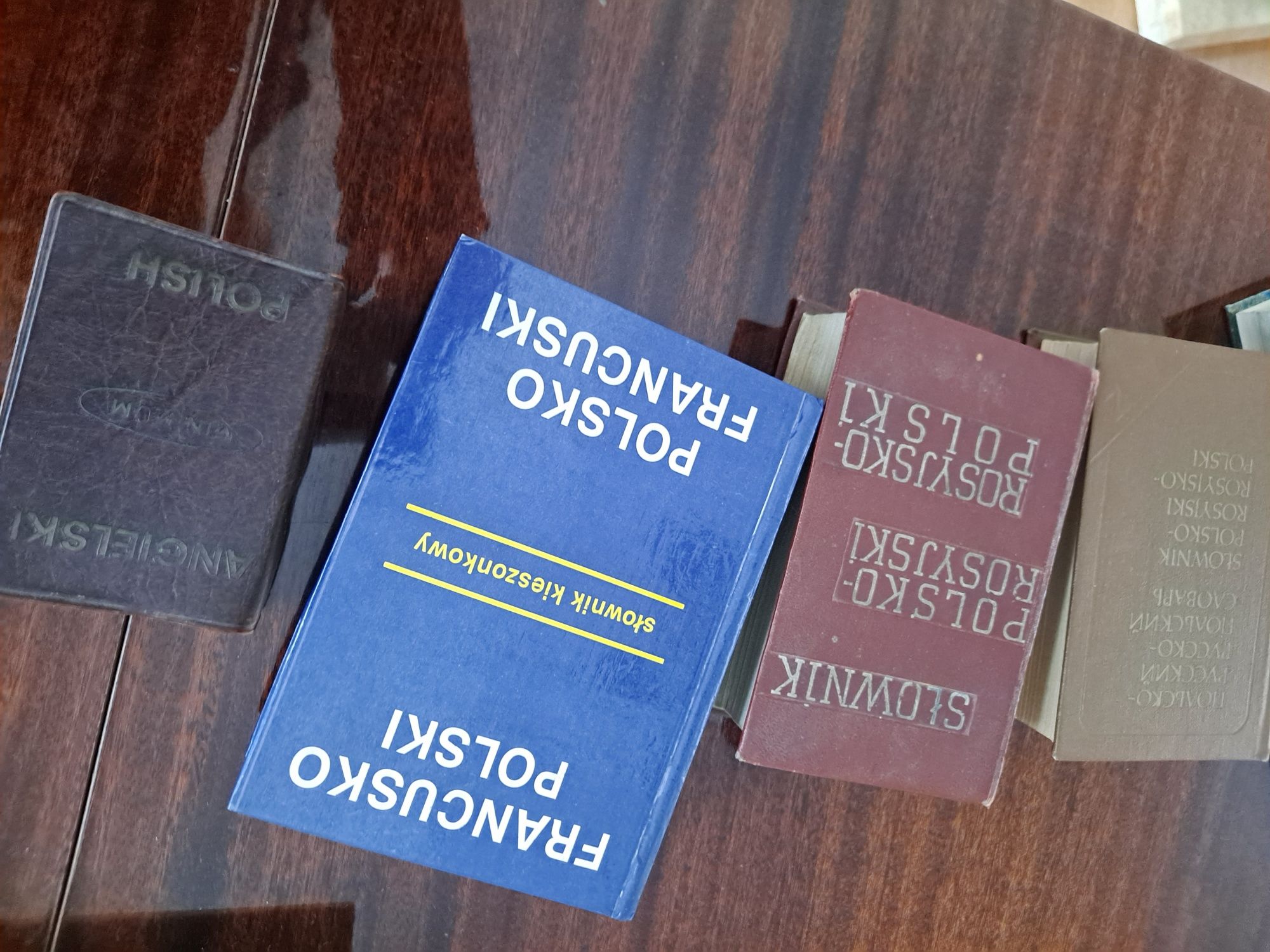 Słowniki polsko francuski, rosyjski, angielski