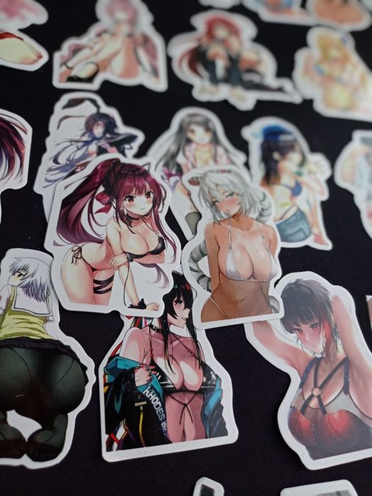 Аниме стикеры стікери наклейки аніме хентай вайфу waify тян 18 waifu