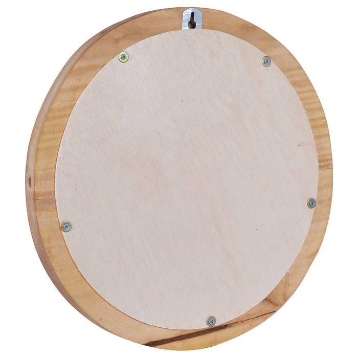 vidaXL Lustro ścienne, 40 cm, drewno tekowe, okrągłe