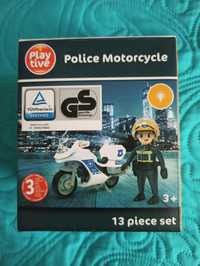 Nowy motocykl policyjny Playtive, policjant na motorze