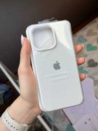 Case iPhone 15 Pro Max etui silikonowe nowe logo apple white białe