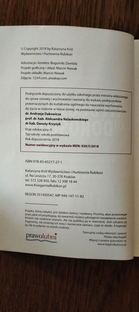 Wędrując ku dorosłości podręcznik kl. 8