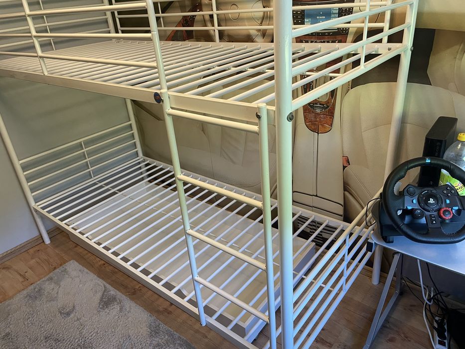 IŁóżko piętrowe bałe z szufladą bez materacy