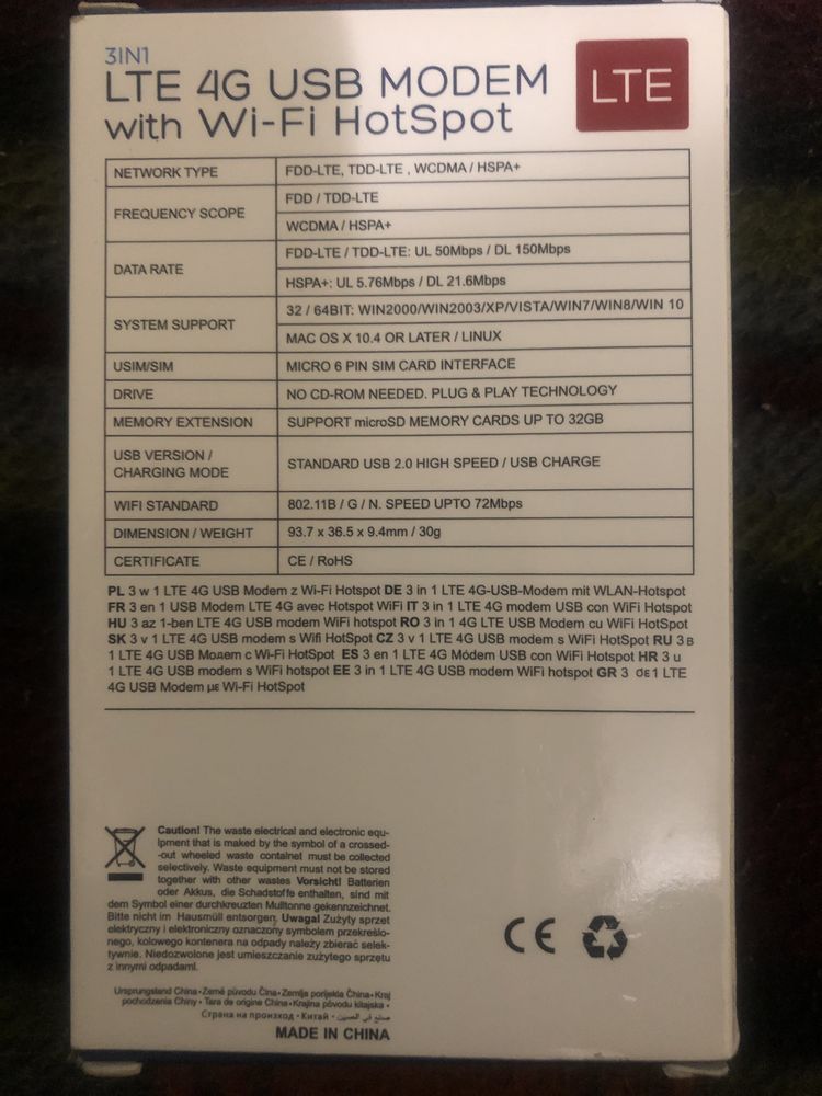 4g modem wifi hot spot
