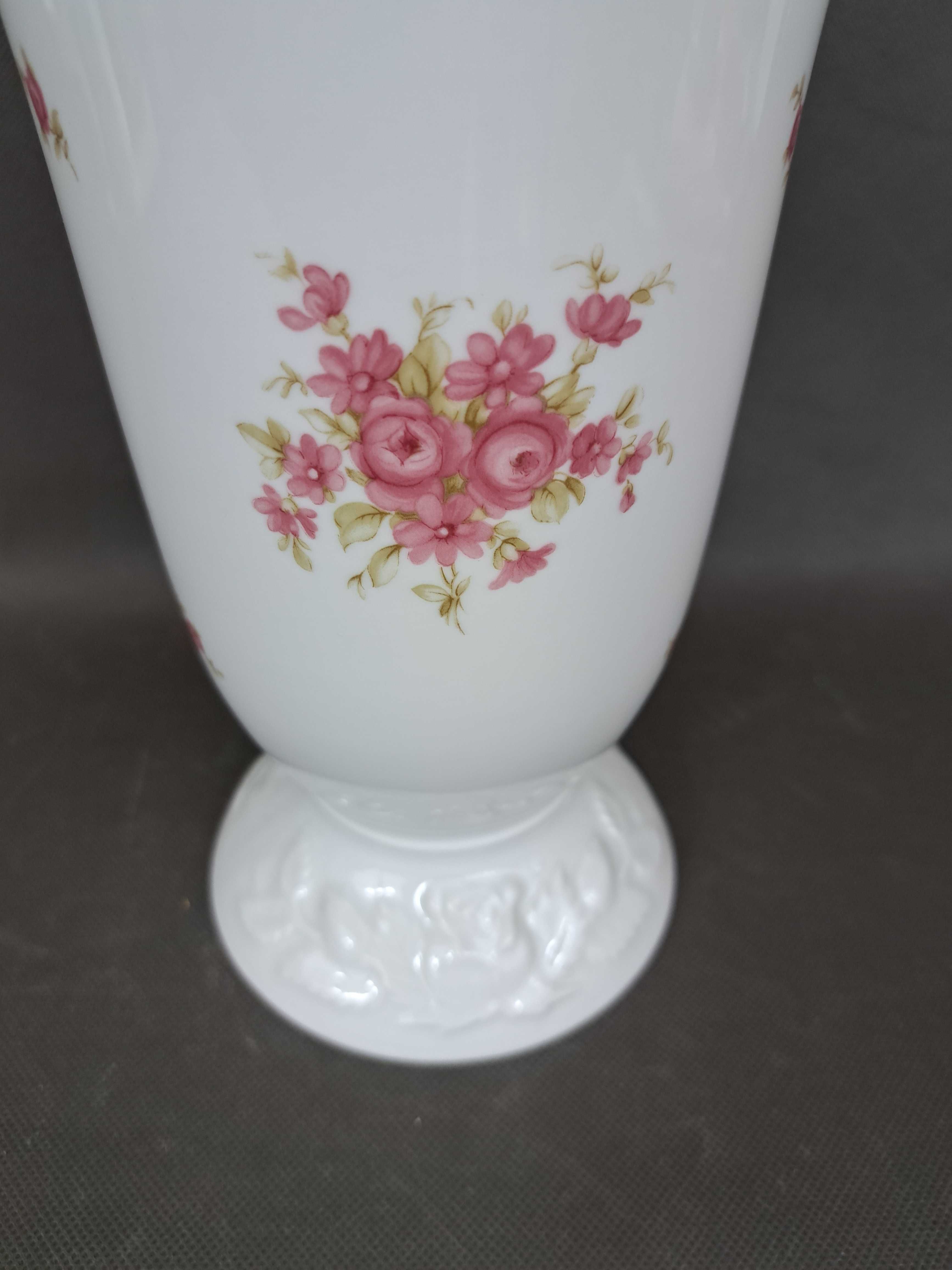 Wazon porcelanowy Seltmann Weiden Rose wys. 23,5 cm