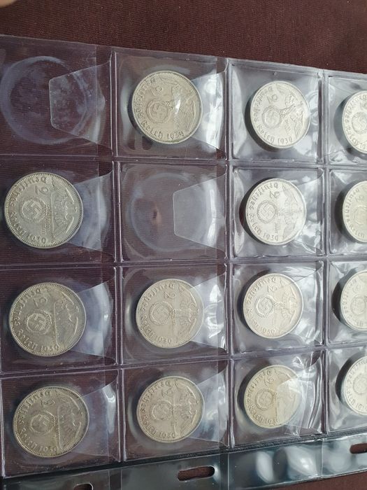 2 marki 1937/38/39 r. 18szt. srebro promocja